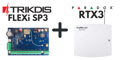 FLEXi SP3 + Paradox RTX3 vezeték nélküli bővítőmodul