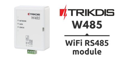 Termékmegjelenés - Trikdis W485 (W17U) Wifi RS485 modul