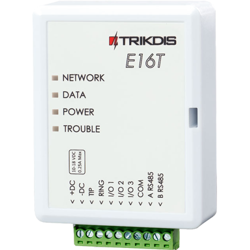 Trikdis E16T Ethernet univerzális átjelző - IP modul Trikdis E16T Ethernet univerzális átjelző - IP modul