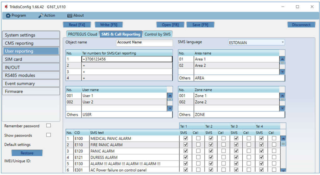 TrikdisConfig – User reporting, SMS & Call Reporting fül.