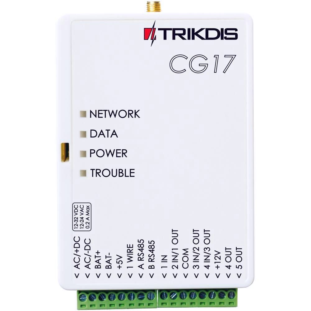 Trikdis CG17 kompakt okos riasztó integrált GSM / IP átjelzővel